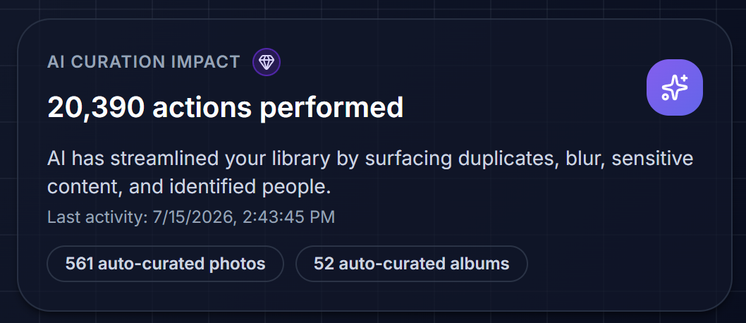 AI Curation Impact card on Summary - screenshot pending