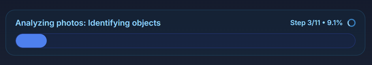 Background scan progress bar above Library tabs - screenshot pending